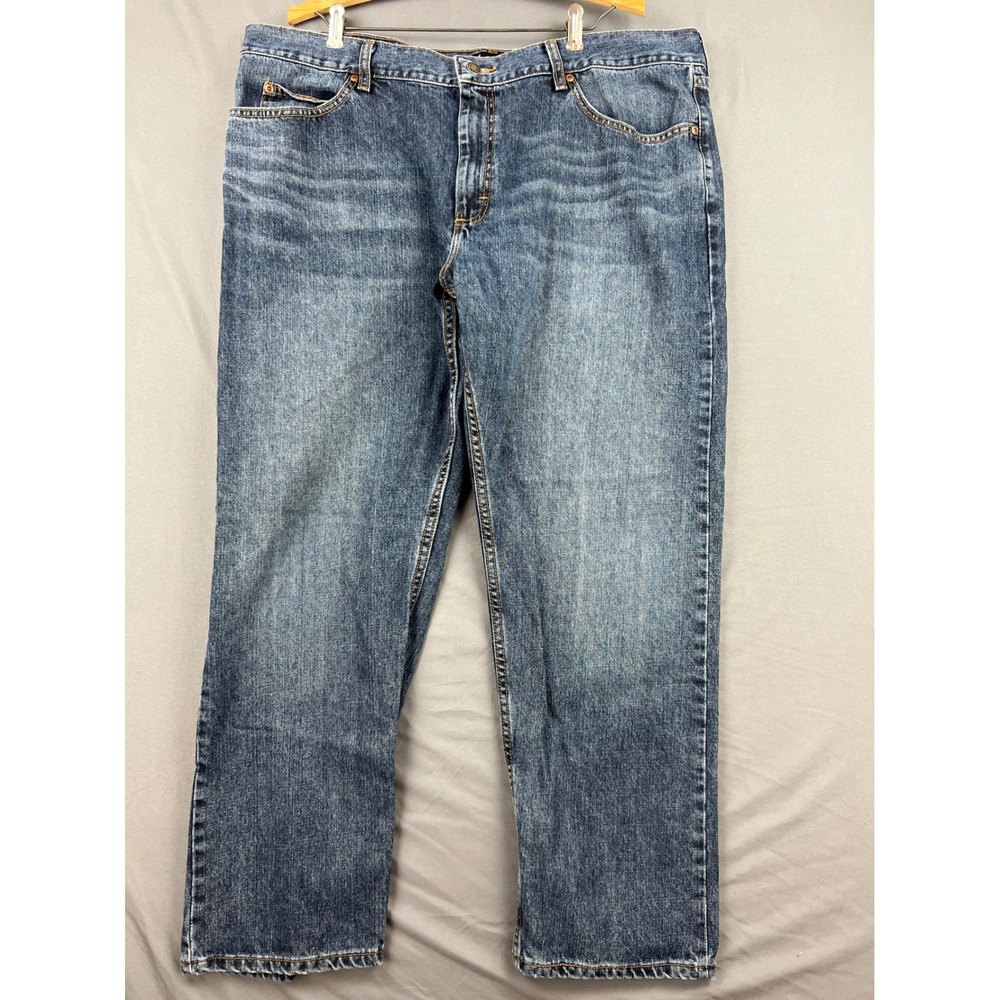 Lee Regular Fit Jeans Mens 42x30 Straight Leg Blue Denim Medium Wash Good